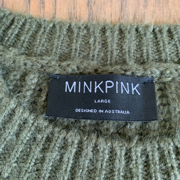 (2/$30) MinkPink Green Sweater - Picture 2 of 2